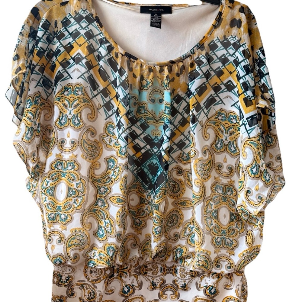 Style & Co. Multicolor Paisley Women's Blouse